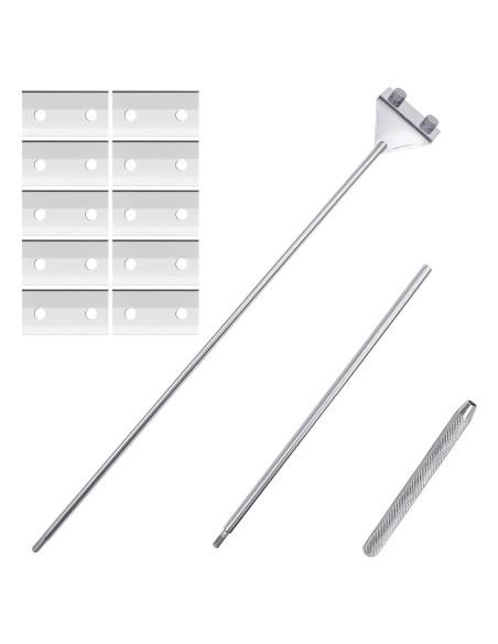 Raspador de Algas Acero Inoxidable 304 Famgee 65 cm con 10 Cuchillas
