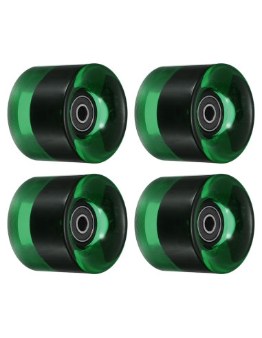 Ruedas de Longboard PATIKIL 45x60mm PU Verde Claro ABEC-9
