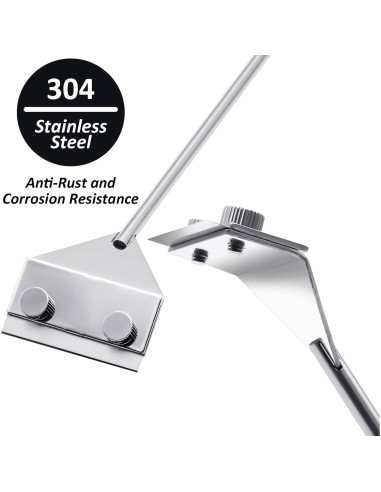 Raspador de Algas Acero Inoxidable 304 Famgee 65 cm con 10 Cuchillas