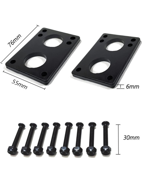 Ruedas de Longboard LOOEEL 70mm 80A con Rodamientos ABEC-9