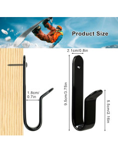 Soporte de Pared para Snowboard Rolitwils - 4 Piezas Metal 2