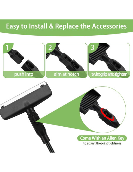 Kit de limpieza de acuarios HSIFMATE 6 en 1 con mango ajustable