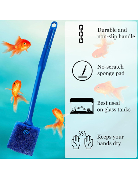 Raspador de Esponja SunGrow para Acuario 40.64 cm Doble Cara
