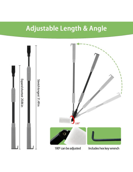 Kit de limpieza de acuarios HSIFMATE 6 en 1 con mango ajustable