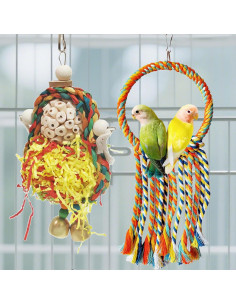 Columpio para Aves TogyGooty 19.8x16 cm, Juguete Natural 2