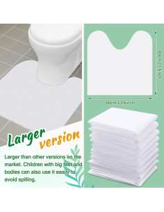 50 Alfombrillas Desechables para Inodoro 61x61 cm Antideslizantes 2