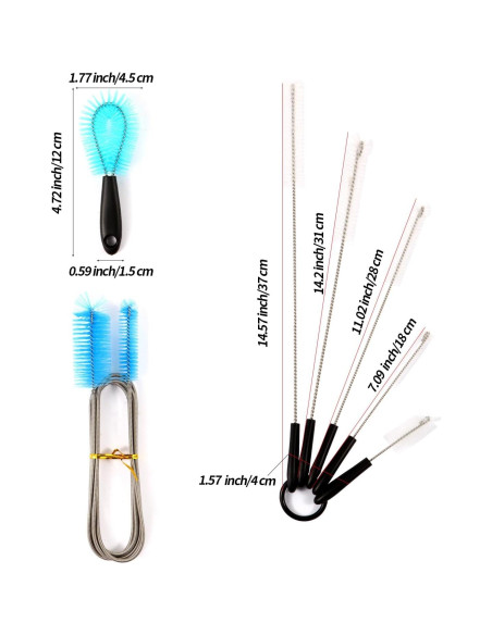 Kit de Cepillos de Limpieza para Acuarios Suseg 11 en 1