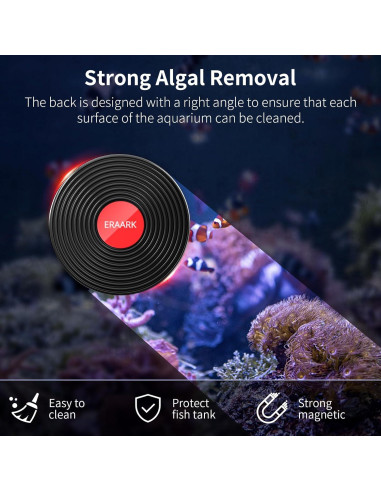 Cepillo Limpiador Magnético para Acuario de Vidrio ERAARK 3.81 cm
