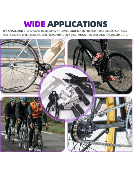 Kit de Herramientas de Reparación de Cadena de Bicicleta Swpeet 11Pcs