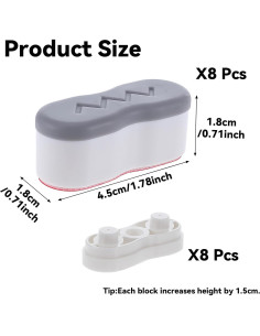 Elevadores de Asiento de Inodoro Salbsever 8 Pcs Autoadhesivos 2
