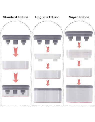 Elevadores de Asiento de Inodoro Salbsever 8 Pcs Autoadhesivos