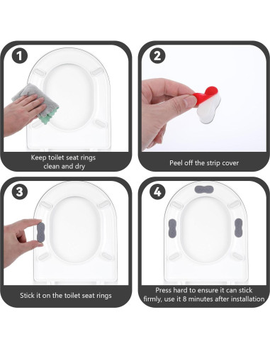 Elevadores de Asiento de Inodoro Salbsever 8 Pcs Autoadhesivos