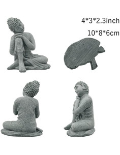 Decoración de Acuario Smoothedo-Pets Buda 10cm Resina 2