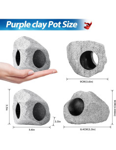 Decoraciones para Acuario CousDUoBe - Cueva de Roca y Plantas 2