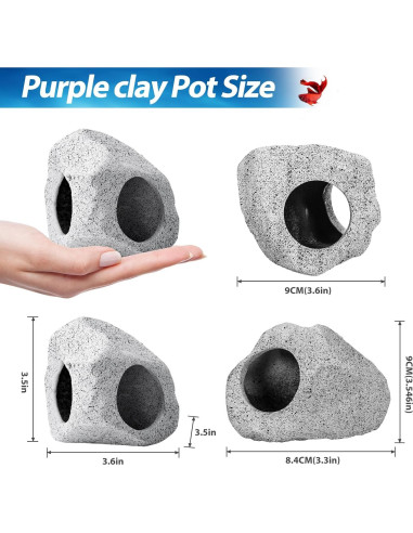 Decoraciones para Acuario CousDUoBe - Cueva de Roca y Plantas