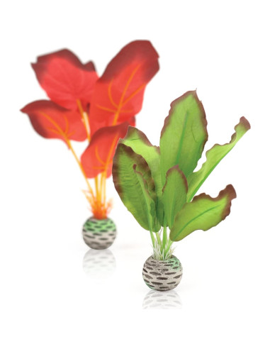 Conjunto de Plantas de Seda biOrb Pequeño Verde y Rojo 20 cm