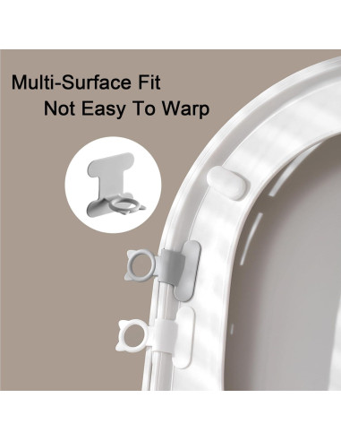 Elevador de Asiento de Inodoro NGETC Silicona Gris 12 Pcs