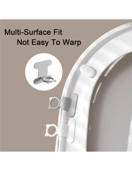 Elevador de Asiento de Inodoro NGETC Silicona Gris 12 Pcs