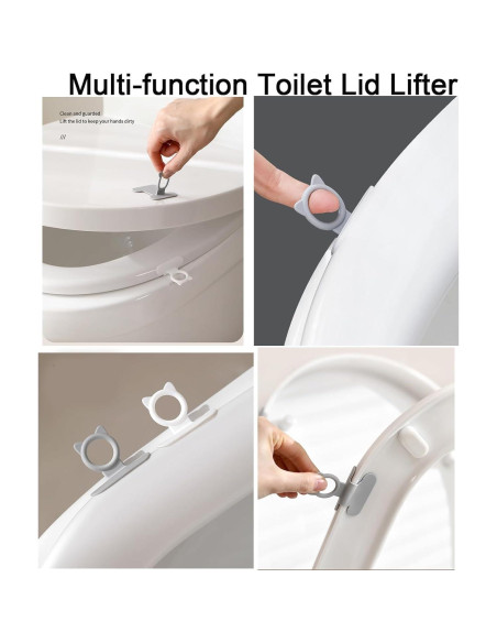 Elevador de Asiento de Inodoro NGETC Silicona Gris 12 Pcs