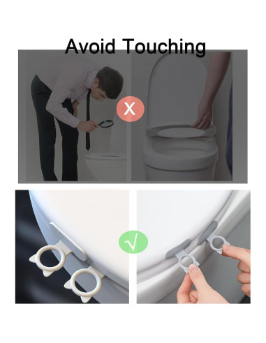 Elevador de Asiento de Inodoro NGETC Silicona Gris 12 Pcs