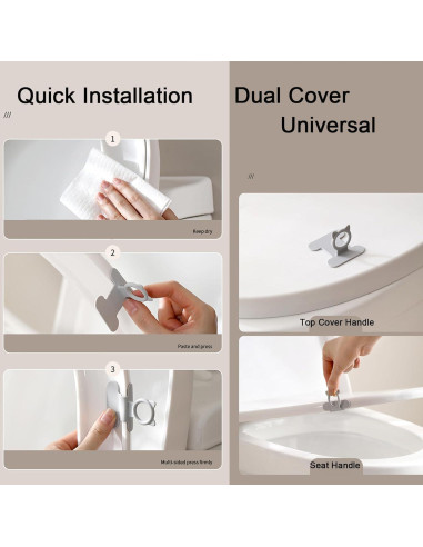 Elevador de Asiento de Inodoro NGETC Silicona Gris 12 Pcs