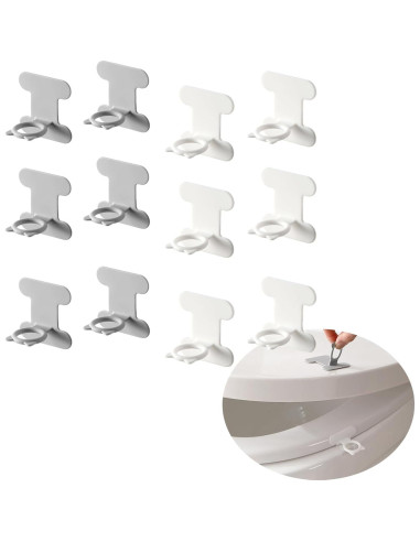 Elevador de Asiento de Inodoro NGETC Silicona Gris 12 Pcs