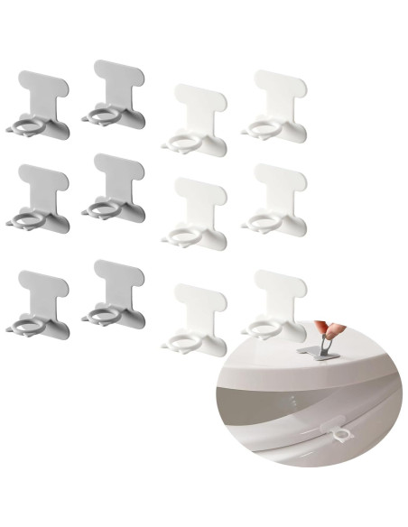 Elevador de Asiento de Inodoro NGETC Silicona Gris 12 Pcs