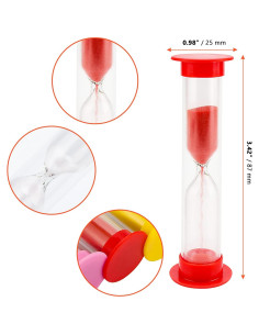 Temporizadores de Arena SINJEUN 50 Pcs 1 Minuto Plástico Colores 2