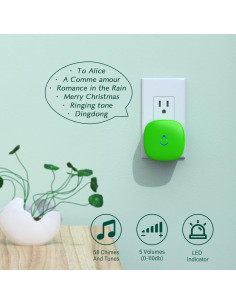 Timbre Inalámbrico SECRUI M520+F55 Verde 58 Melodías 2