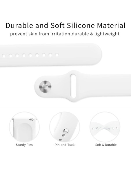 Bandas de Silicona AK para Fitbit Versa 2 - Color Blanco