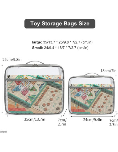 Paquete de 4 Bolsas de Almacenamiento LeAptat PVC Transparente