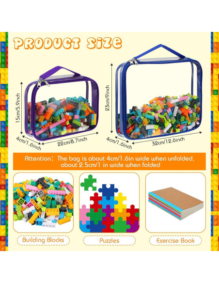 Sanwuta 6 Bolsas de Almacenamiento de Juguetes PVC Impermeables