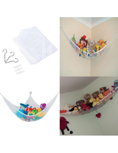 Hamaca de Juguetes PayPie 1.4x1x1m, Organizador Ultraligero