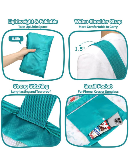 Bolsa de Juguetes de Playa BrainyBees Extra Grande Verde Dino