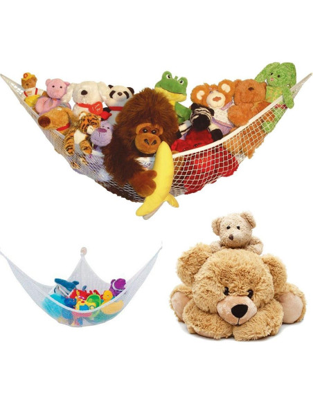 Hamaca de Juguetes PayPie 1.4x1x1m, Organizador Ultraligero
