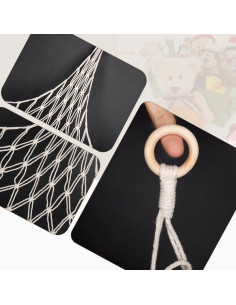 Hamaca de Peluche Beige YZHUANZHI 149.86 cm Almacenamiento Juguetes 2