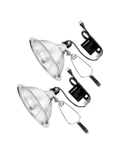 Lámpara de Abrazadera VIVOSUN 8.5" 150W E26 Paquete de 2