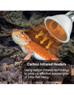 Lámpara de Calor Infrarrojo REPTI ZOO 100W para Reptiles 2