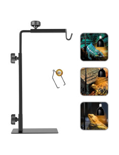 Soporte para lámpara de reptiles BOURDSERK ajustable 40-79 cm