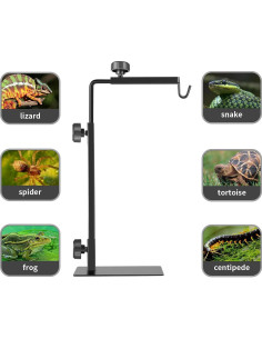 Soporte para lámpara de reptiles BOURDSERK ajustable 40-79 cm 2