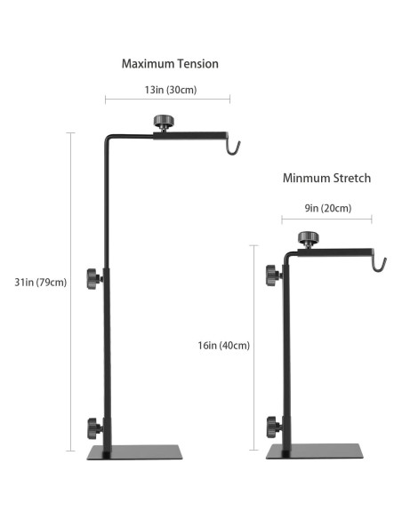 Soporte para lámpara de reptiles BOURDSERK ajustable 40-79 cm
