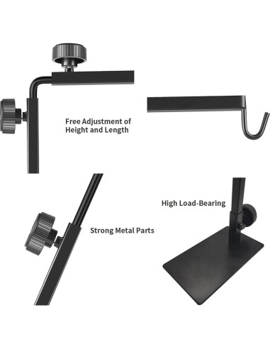 Soporte para lámpara de reptiles BOURDSERK ajustable 40-79 cm