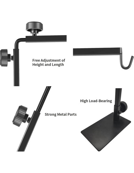 Soporte para lámpara de reptiles BOURDSERK ajustable 40-79 cm