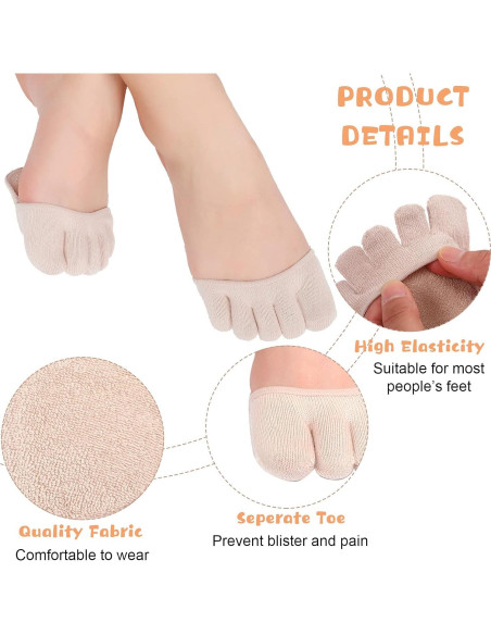 Calcetines Separadores Antideslizantes SATINIOR 6 Pares Mujeres