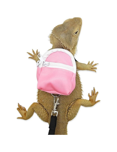 Conjunto Arnés y Correa para Reptiles FORZENA Rosa Conjunto Arnés y Correa para Reptiles FORZENA Rosa