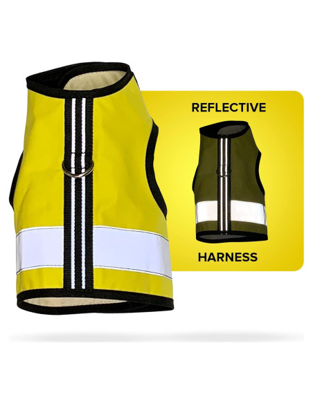 Arnés Reflectante para Gatos Crazy K Farm Amarillo XL