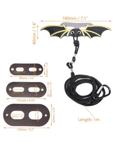 Arnés de Cuero para Dragón Barbudo Auto-plaza con Alas Ajustables 2