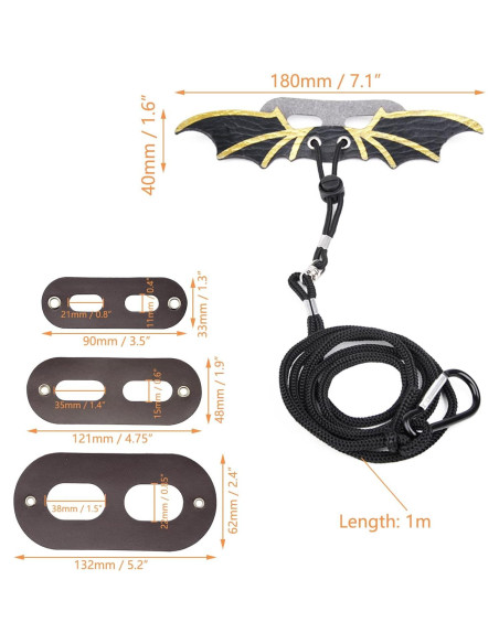 Arnés de Cuero para Dragón Barbudo Auto-plaza con Alas Ajustables Arnés de Cuero para Dragón Barbudo Auto-plaza con Alas Ajustables