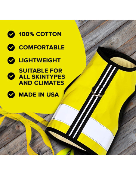 Arnés Reflectante para Gatos Crazy K Farm Amarillo XL