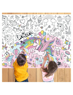 Póster Gigante para Colorear Unicornio K-NMLHL 110x80 cm